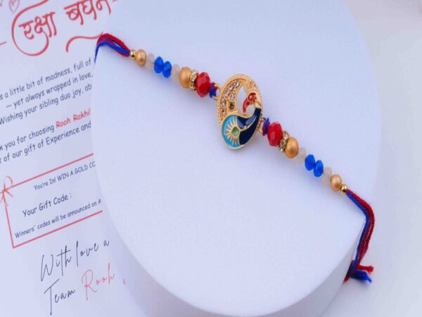Rooh Multicolored Peacock Rakhi for Brother