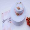 Red Kundan Bhaiya Bhabhi Rakhi Set