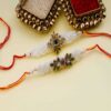 Pearl & Kundan Bhaiya Bhabhi Rakhi Set