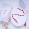 Gold-toned Antique Floral Rakhi