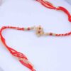 Gold-toned Antique Floral Rakhi Online for Brother