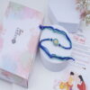 Floral Designer Rakhi Online - Aqua and Royal Blue