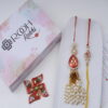 Kundan Bhaiya Bhabhi Lumba Rakhi Set