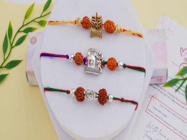 Lord Shiva Rakhi Set of 3