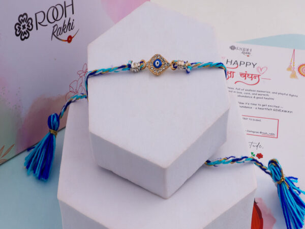 Blue Evil Eye Rakhi for Brother or Bhabhi