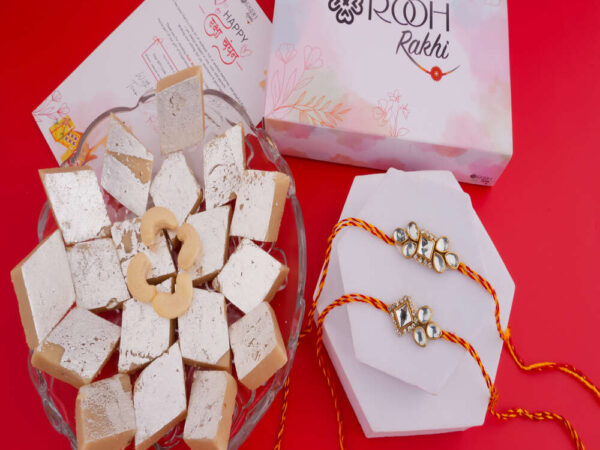 Bespoke Rakhi Set with Kaju Katli