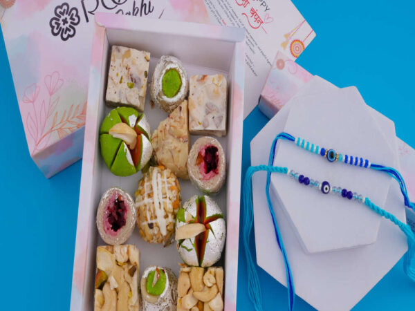 Evil eye rakhis and sweets Online at Rooh Rakhi