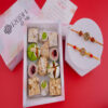 Divine Rakhi Combo with Sweets - Assorted Kaju Sweets