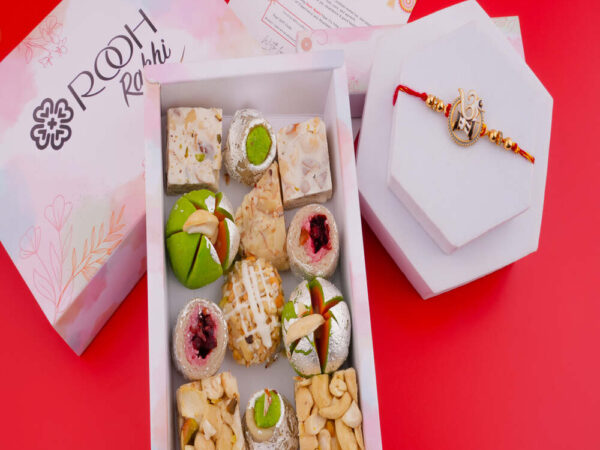 Om Rakhi and Sweets Hamper for Brother