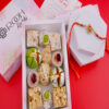 Floral Rakhi with Sweets | Assorted Kaju Sweets Hamper
