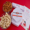 Set of 2 Diamond Rakhis with Dry Fruits | Braided Rakhis