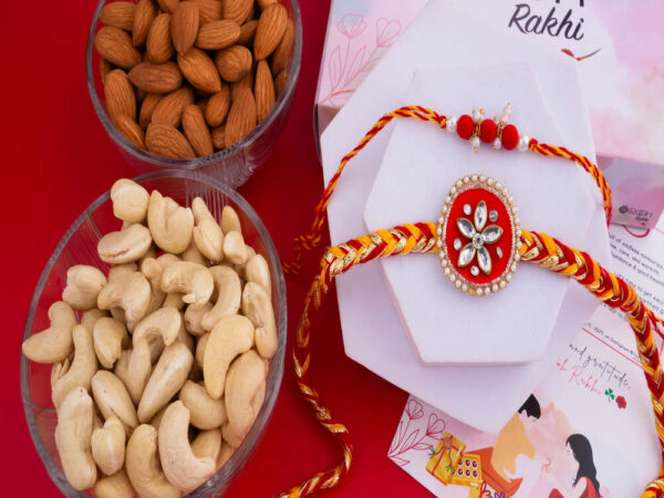 Set of Handmade Rakhis with Dry Fruits