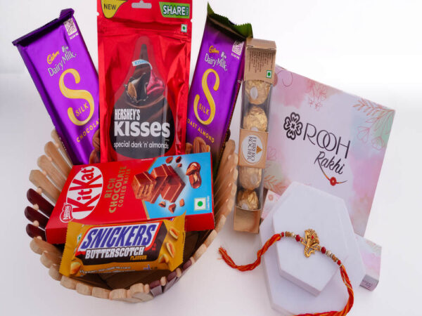 Lord Ganesha Rakhi with Chocolates
