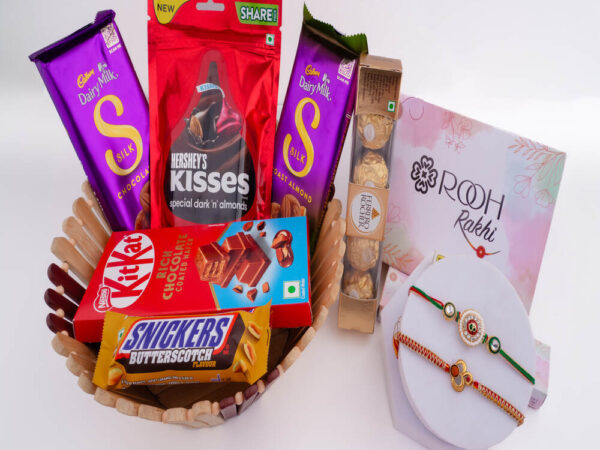 Om Rakhi Set with Chocolates | 2 Om Rakhis