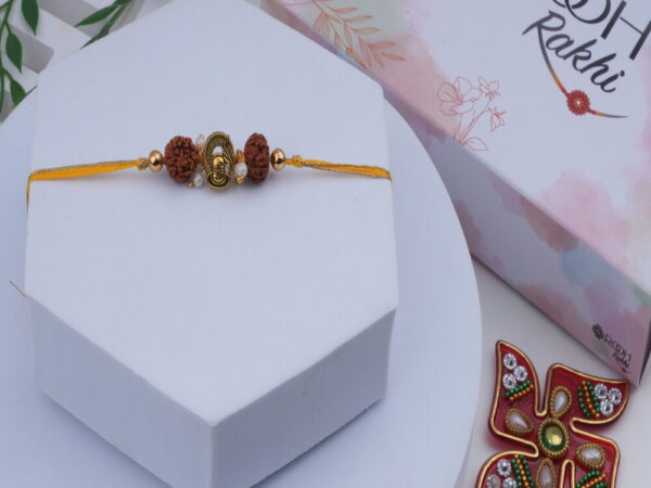 Shivling Rakhi online with Rudraksha and Pearls