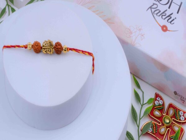 Shree Radhe Rakhi with Morpankh and Bansuri