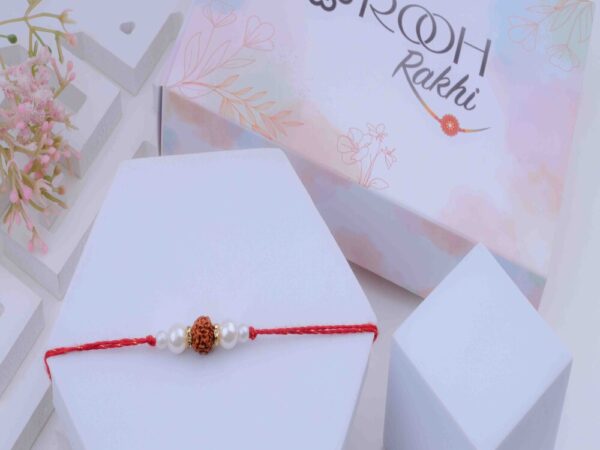 Sacred Rudraksha Rakhi with Mauli Thread