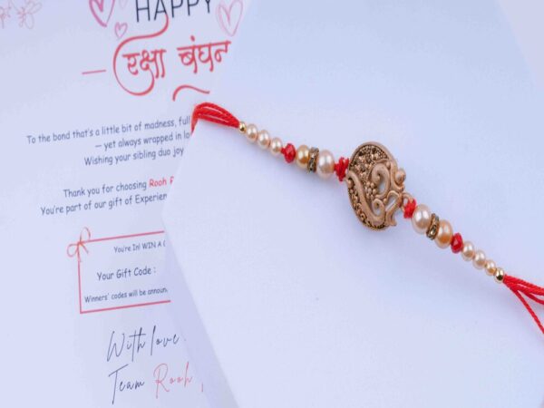 Om Antique Swirl Motif Rakhi Online