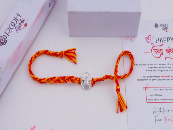 Shivling Silver Rakhi Online