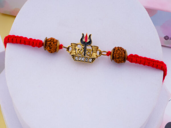 Trishul Rudrakash Rakhi with Shiv Written