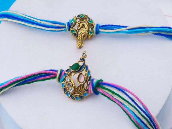 Peacock Rakhi Set of 2