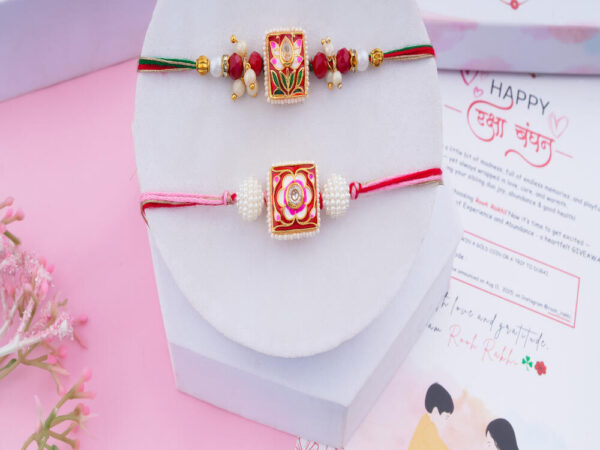 Meenakari Rakhi Set of 2