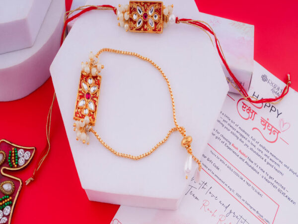 Kundan Pearl Bhaiya Bhabhi Rakhi