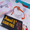 Kundan Rakhi with Chocolates Hamper
