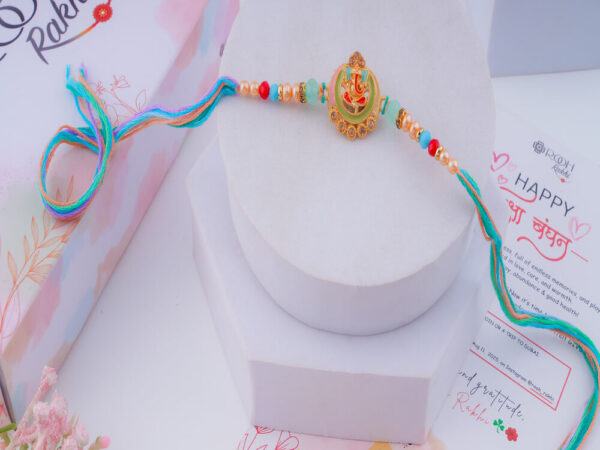 Ganesha Beaded Rakhi Online
