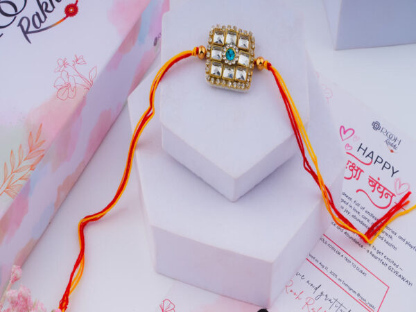 Sparkling Kundan Rakhi Online