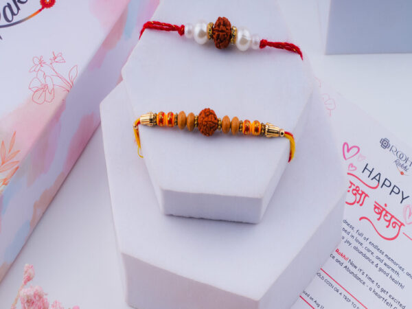 Rudraksha Rakhi Set of 2