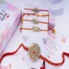 Kundan Rakhi Set of 5 Online