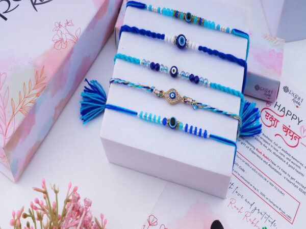 Evil Eye Rakhi Set of 5