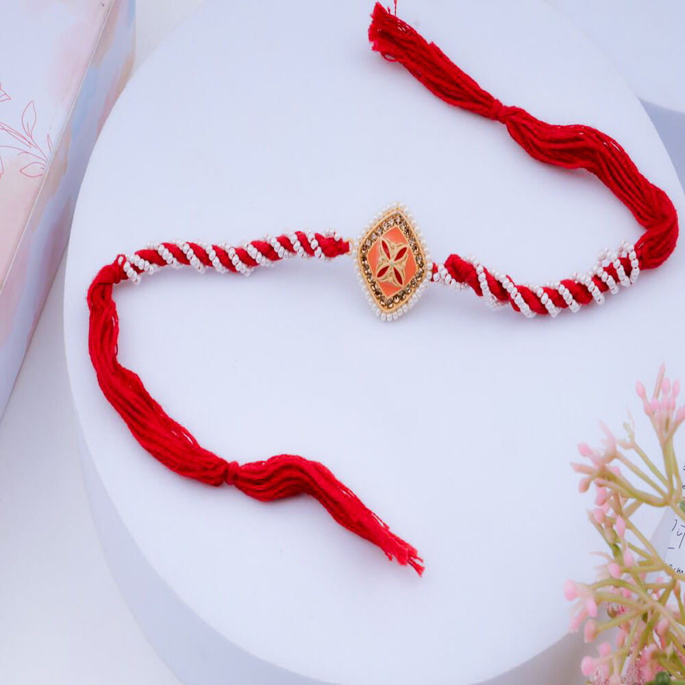 Pearl-Studded Kundan Rakhi